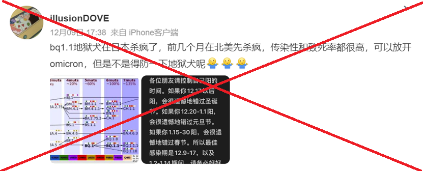 中文网络近日流传消息称，一种名为BQ1.1的新型变异毒株已经出现。该毒株的传染性和致死率都很高，又被称作 ...