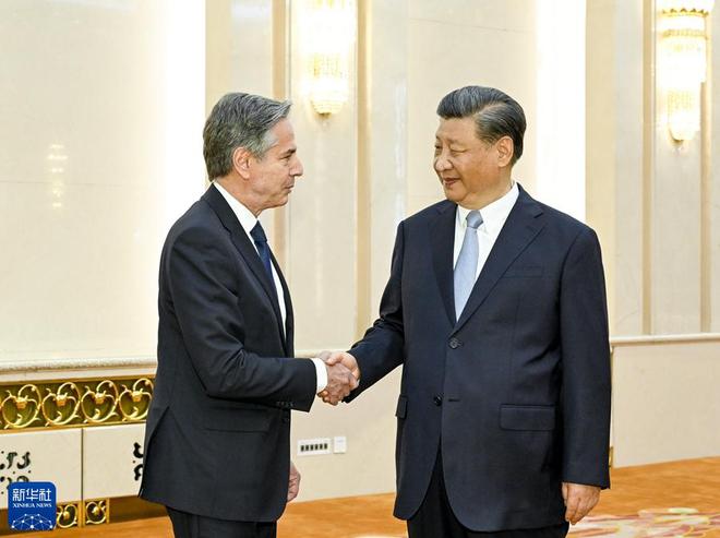 国家主席习近平会见美国国务卿布林肯