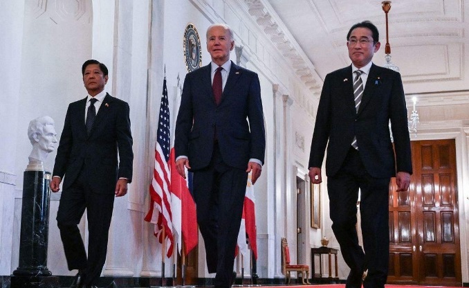 美国、日本与菲律宾三国领导人峰会4月11日在华盛顿举行