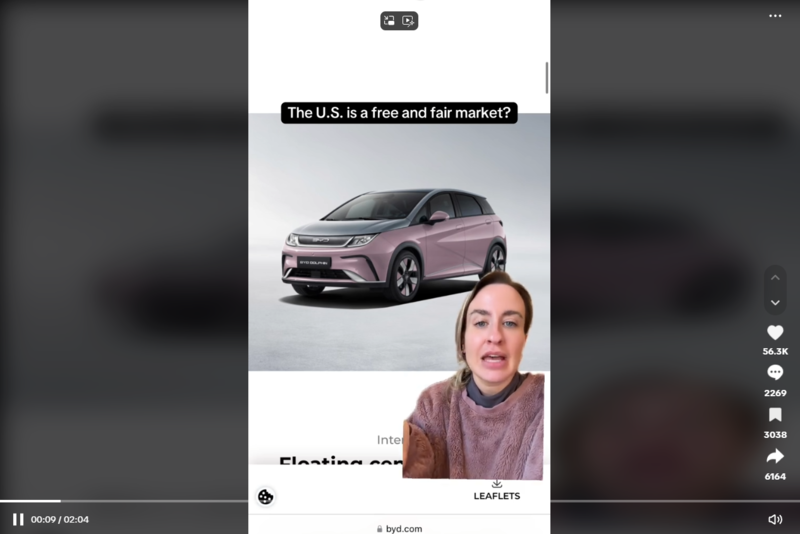 美国网民在外网夸赞比亚迪汽车