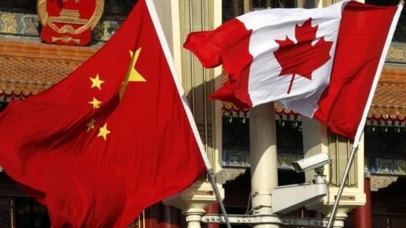 中国和加拿大国旗